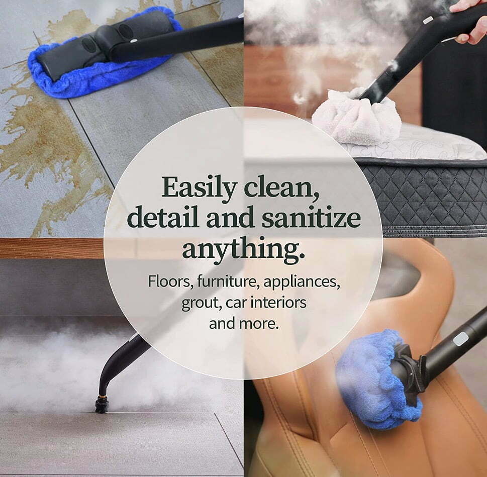 Dupray Neat Steam Cleaner Powerful Multipurpose Portable Heavy Duty Steamer for Floors, Cars, Tiles, Grout Cleaning. Chemical Free, Disinfection, Wallpaper Removal for Home Use and More. Kills 99.99%* of Bacteria and Viruses.
